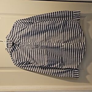 Banana Republic Striped Button-down Long Sleeve Blouse (Small)